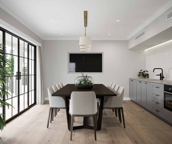 Topia - 44 Sturgeon St, Ormison - Bulkheads installed in townhouse dining